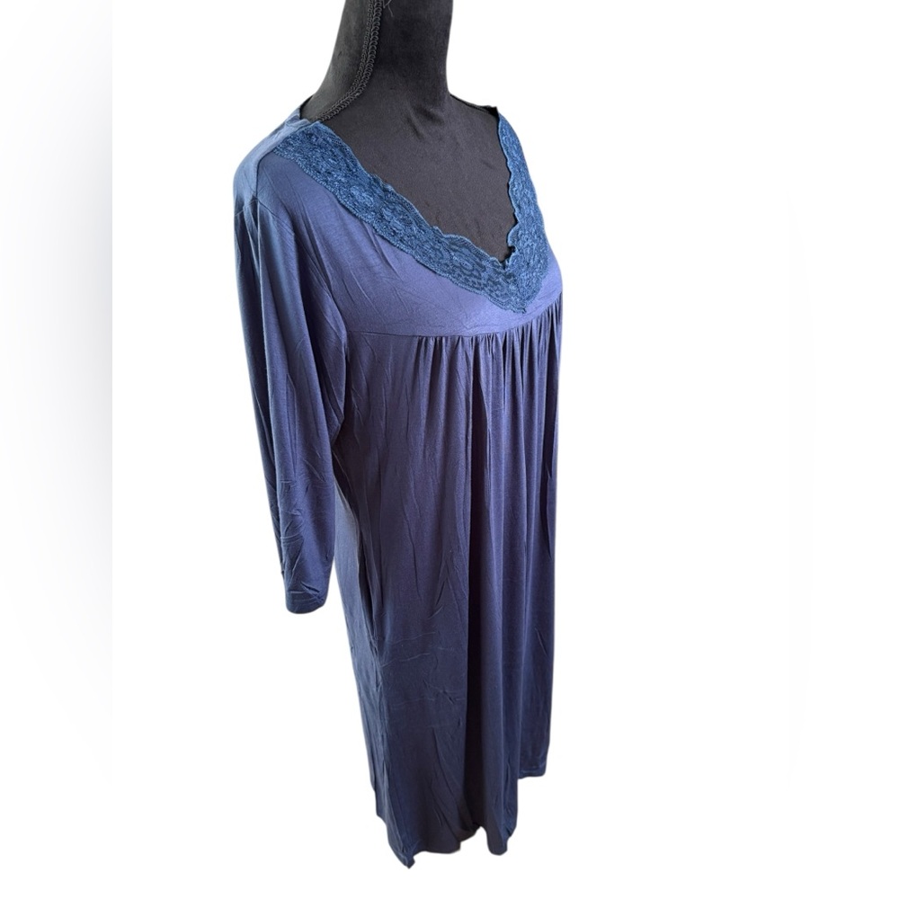 YYA Deep Blue Lace Nightgown
